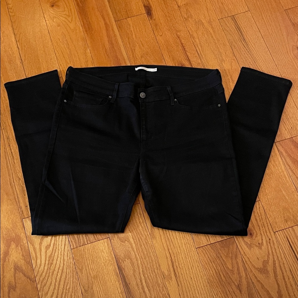 Levi's sz 16 711 Women's Black Skinny Jeans 33